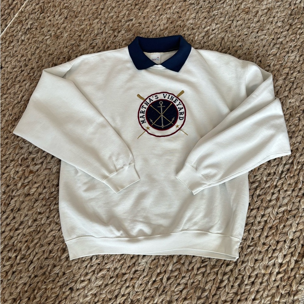 Vintage Martha’s Vineyard Sweatshirt with Collar